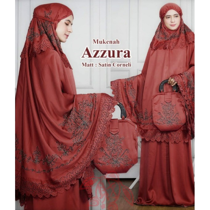 KS|ALD|MUKENA AZZURA|MUKENA BORDIR 3D TIMBUL| MUKENA LEBARAN MURAH