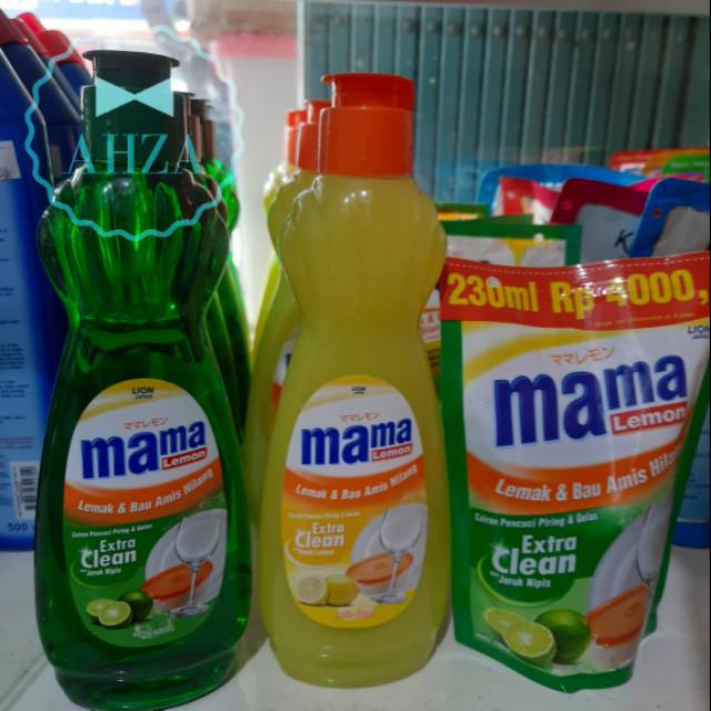 AHZA MAMA LEMON EXTRA CLEAN PENCUCI PIRING BOTOL 400ML