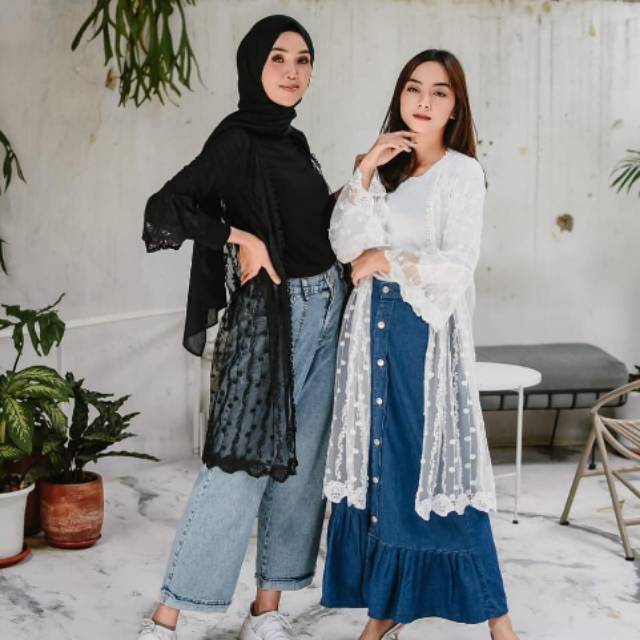 LACE OUTER - PAKAIAN WANITA - FASHION MUSLIM WANITA - OUTER WANITA
