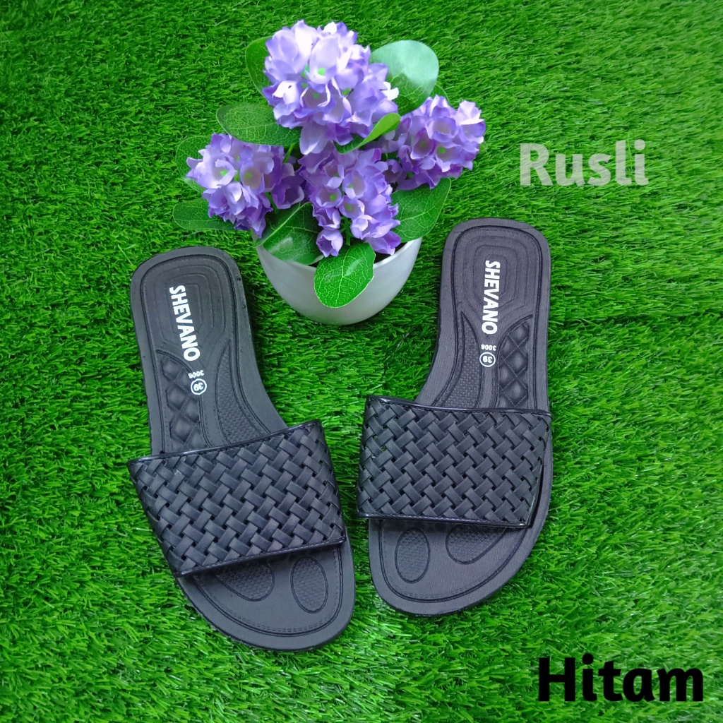 (COD) Sandal Kokop Teplek Wanita Karet Shevano 3006