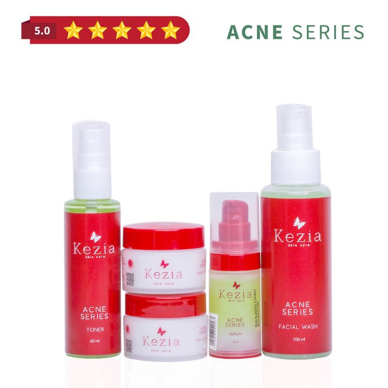 Skincare Kezia paket acne series Kezia original skin care BPOM