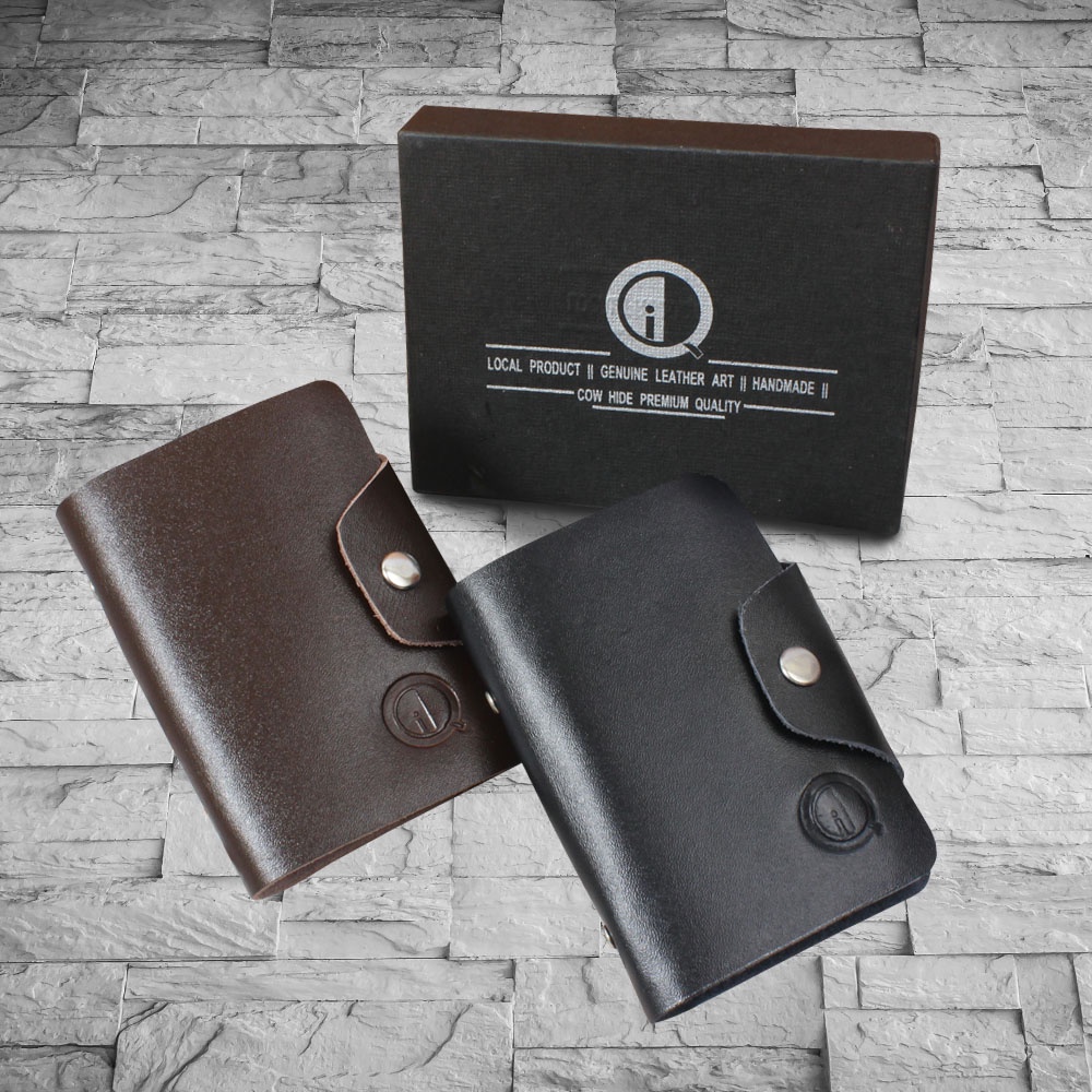 DOMPET KARTU PRIA / CREDIT CARD Wallet Genuine LEATHER ASLI KULIT SAPI, DESAIN RAPI &amp; ELEGAN - CH01