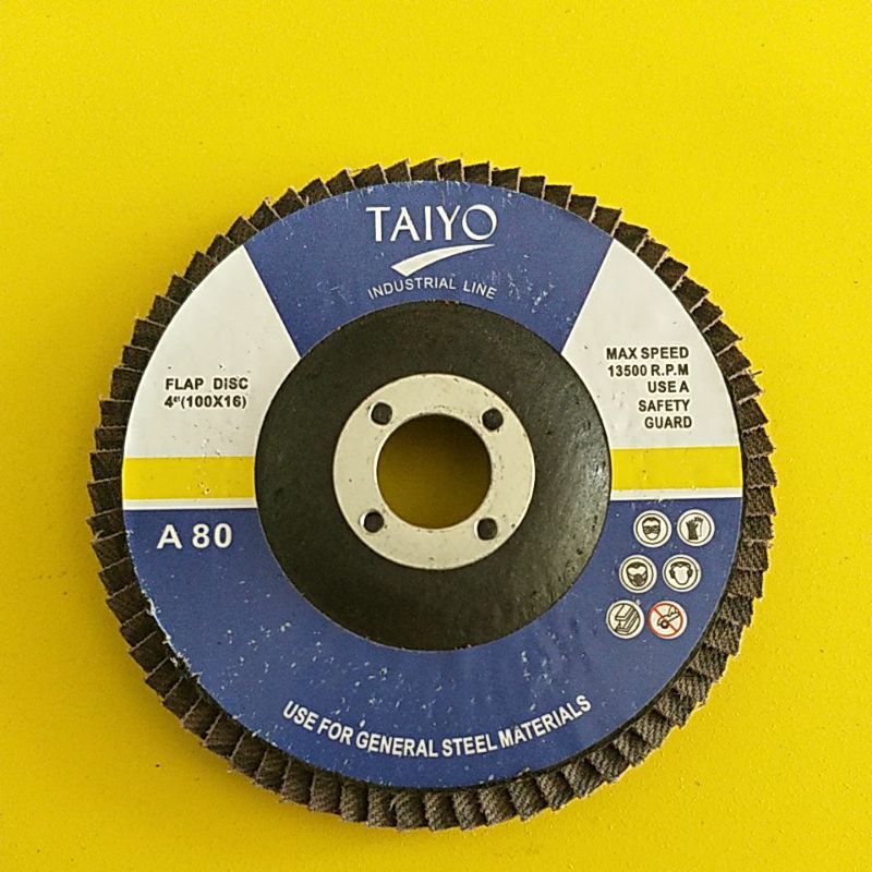 FLAP DISK TAIYO #80 / AMPLAS SUSUN 4" INCH GRIT #A80