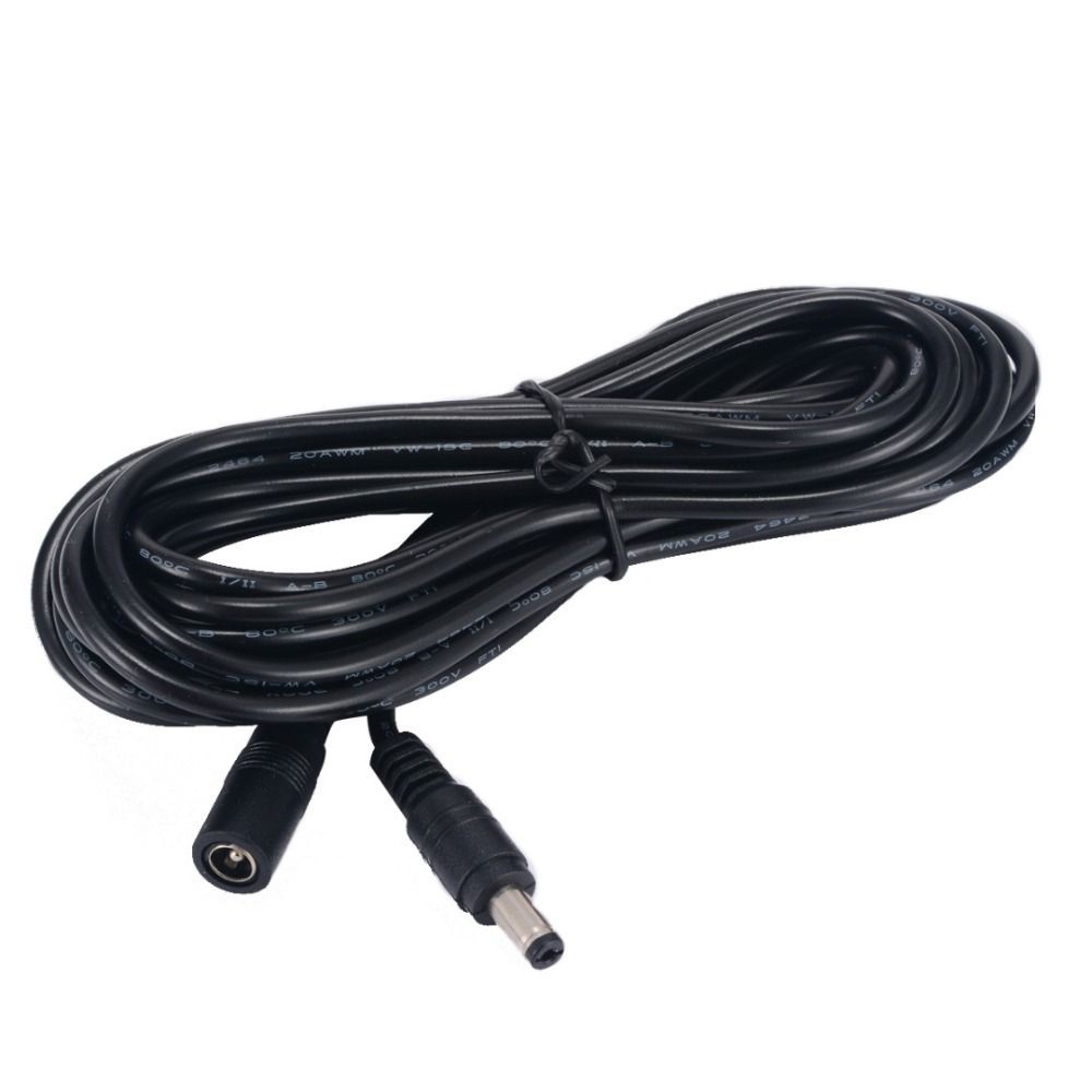 Kabel Extension Power Supply 1m / 2m / 3 / M / 5m / 10m Female Ke Male 5.5x2.1mm Untuk Kamera Cctv