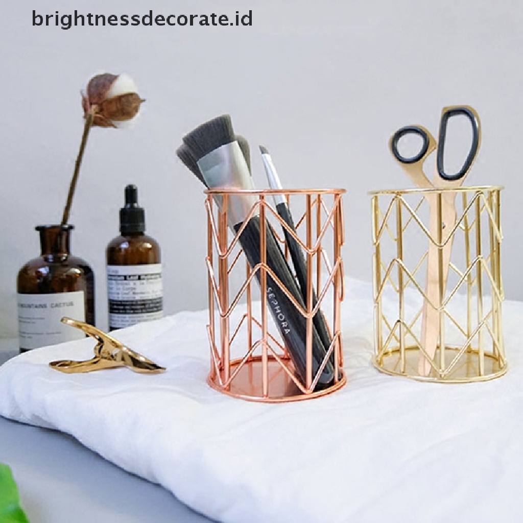 [birth] 1PC Hollow Pen Pencil Pot Holder Makeup Brushes Storage Desk Container Organizer [ID]