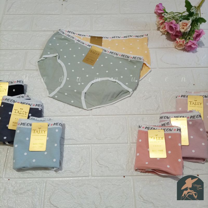TALLY CD CELANA DALAM BASIC MOTIF 1487 | MOTIIF POLKADOT | BAHAN KATUN | MODEL MIDI |