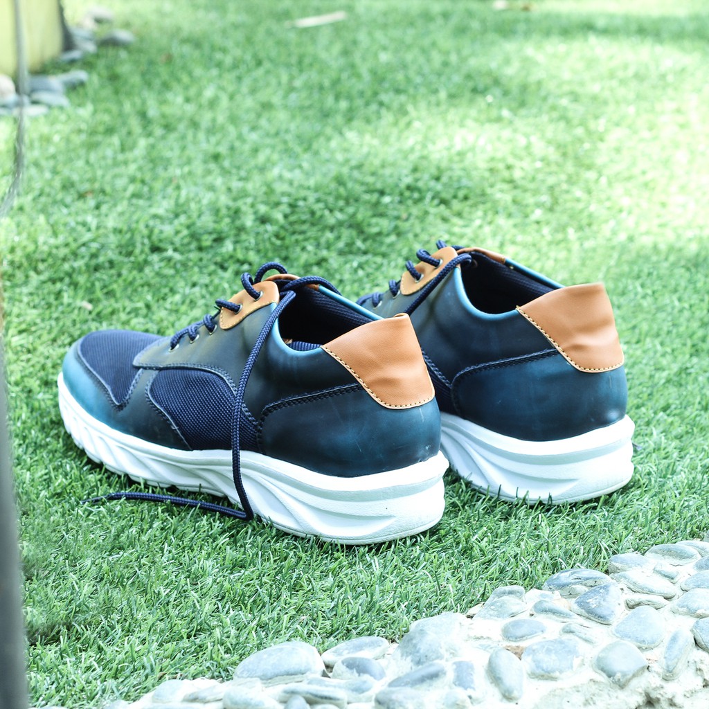 NOCTURN NAVY |FORIND x Lvnatica| Sepatu Sneakers Tali Santai Kasual Pria/Cowok/Men Sneaker Footwear