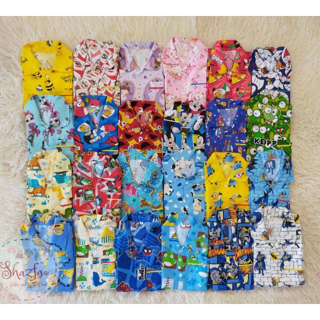 (BISA COD) GROSIR PIYAMA ANAK MURAH 1-5TH BAJU TIDUR ANAK RANDOM FREE PLASTIK PACKING