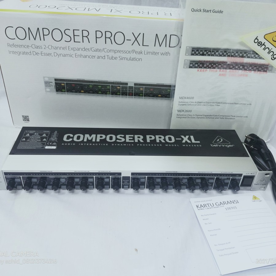 BEHRINGER MDX2600 MDX-2600 MDX 2600 Compressor / Peak Limiter / Gate Original