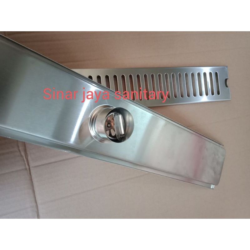 Smart floor drain panjang 20cm stainless sus 304 / Saringan pembuangan air got / floor drain stainless 20cm