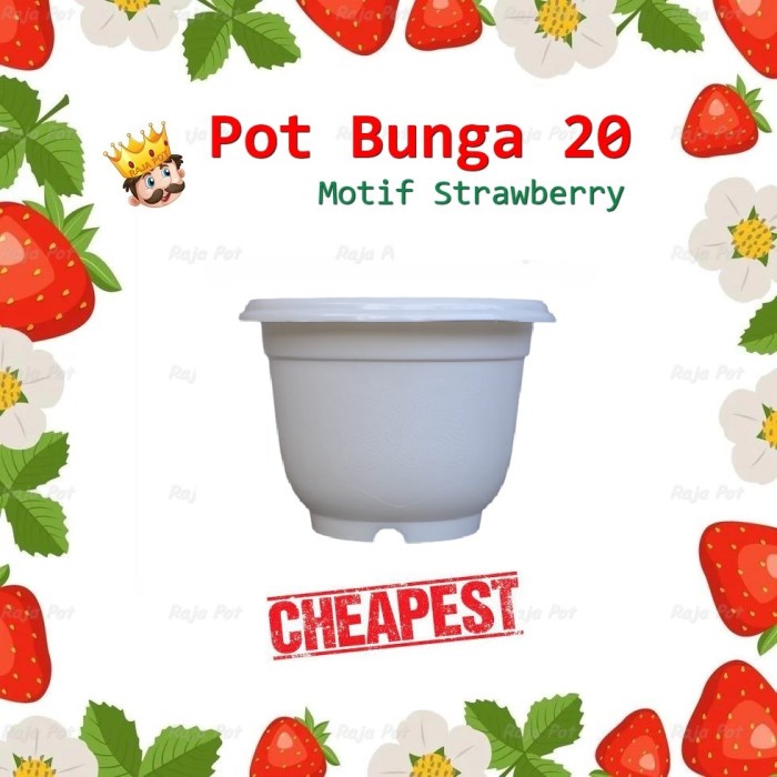 Pot Bunga Putih 20cm Pot Plastik Putih 20cm Pot Tanaman Kecil