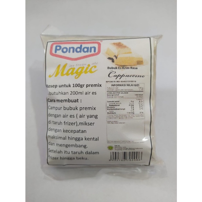 

Ds501D0 Pondan Magic Ice Cream Kemasan 100Gr ( Repack ) - Greentea Gr0B1