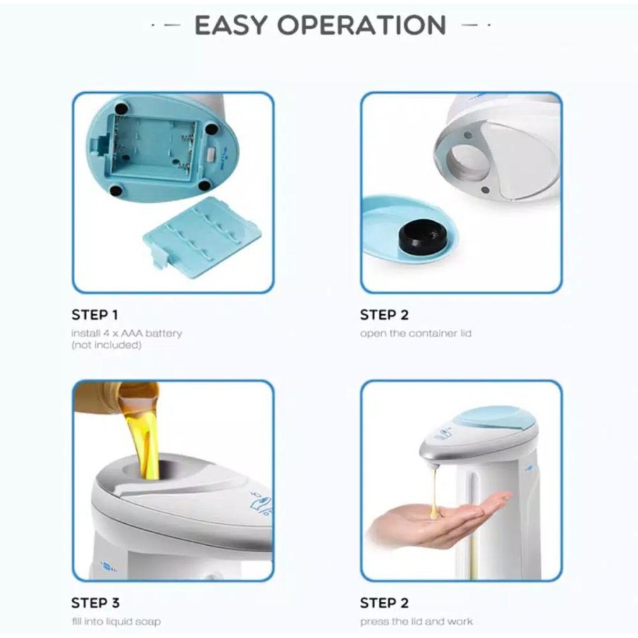 Tempat sabun cair otomatis sensor