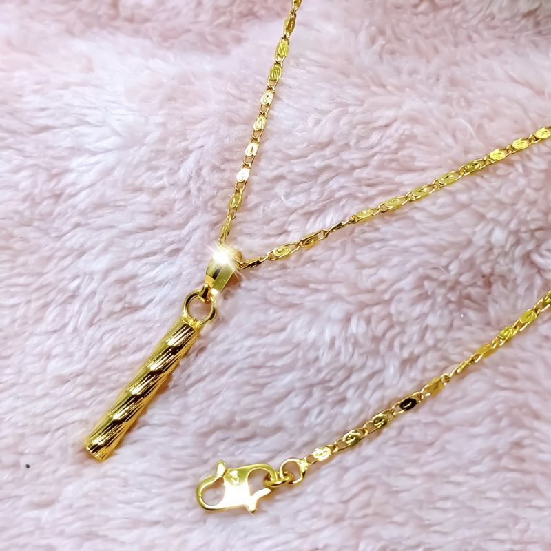 Kalung tempe 24k free liontin bambu xuping lapis emas