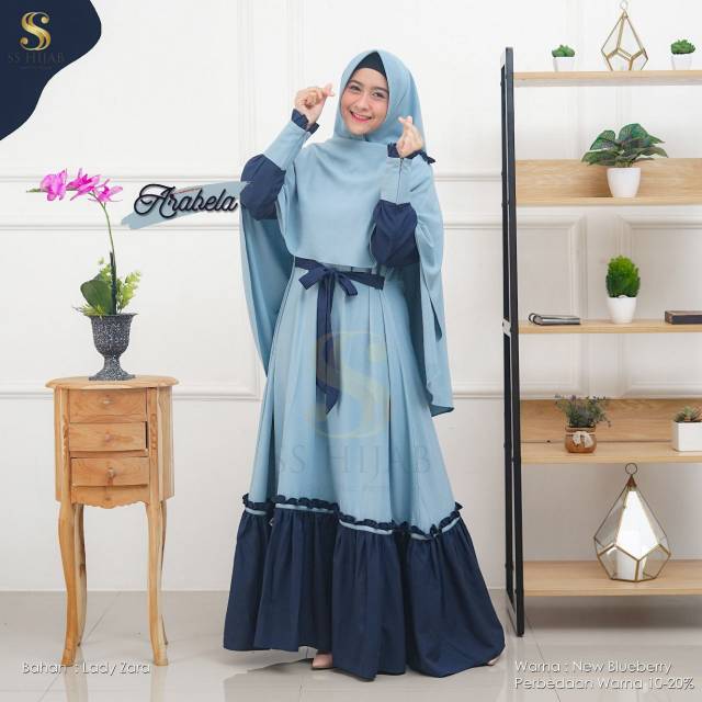 Gamis SET New ARABELLA VOL 2 LADY ZARA ORIGINAL SSHIJAB/ GAMIS LEBARAN PREMIUM SET