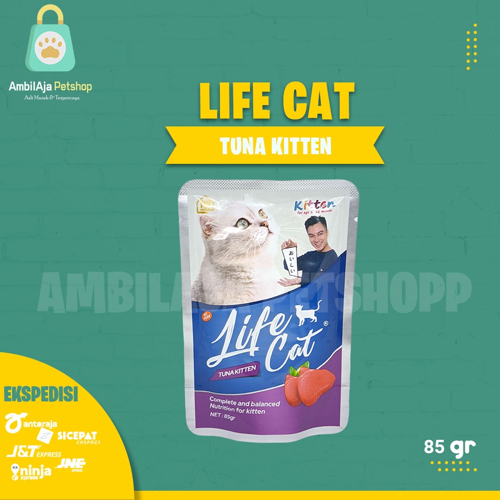 Makanan Kucing basah murah Life Cat pouch 85gr All Varian