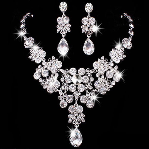 OW@ Women's Fashion Luxury Necklace + Earrings Necklace Banquet Wedding Jewelry Set