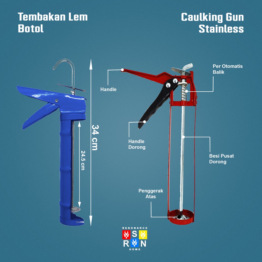 Tembakan Lem Kaca Botol Silicone Sealant Resonance Home