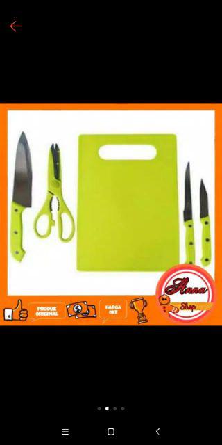 Pisau Set Dapur Isi 5pcs I Pisau Set Keramik