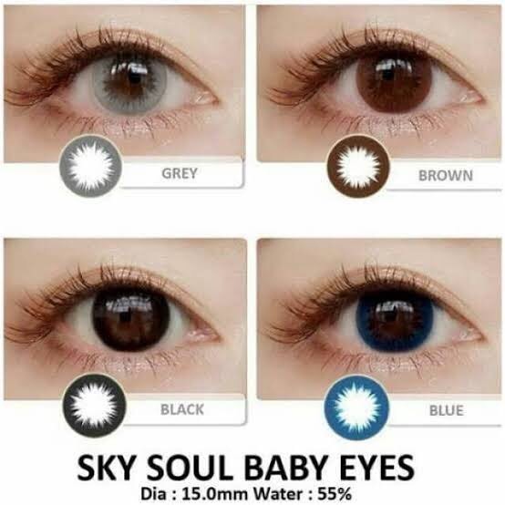 Softlens Sky Soul Baby Eyes DIA 15.00mm / Softlense Sky Soul Bebi eyes/Lensa  Kontak/BS