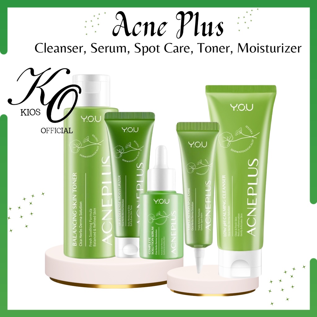 You Paket Acne Plus Treatment | Toner | Serum | Spot Care | Mousturizer | Cleanser