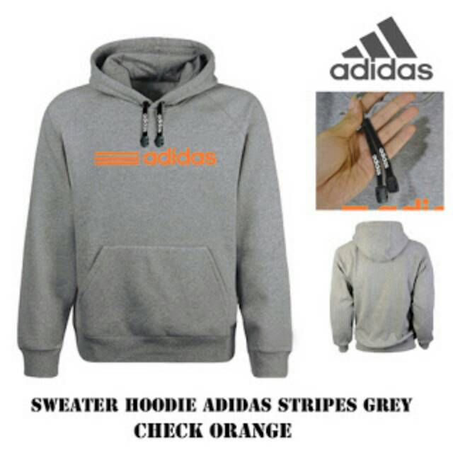 grey and orange adidas hoodie