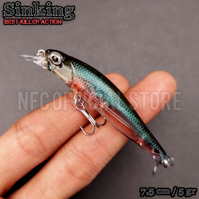 Lure minnow sinking 7,5 cm 5 gr Replika DUO REALIS ROZANTE 77SP Best Killer Action