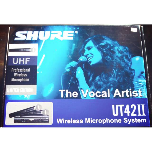 Mic Wireless 2Ch Shure UHF