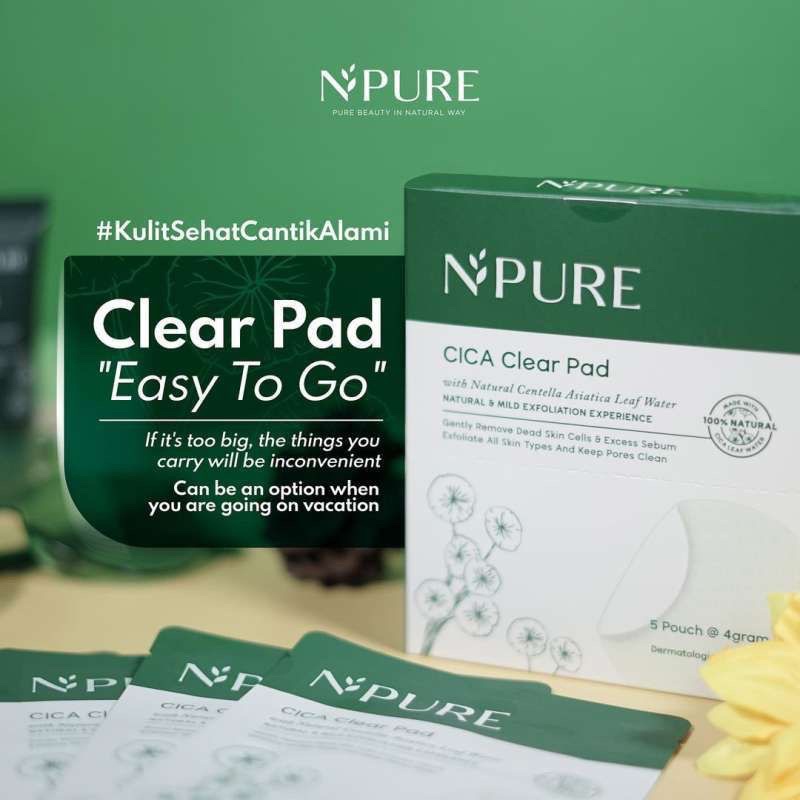 NPURE CICA CLEARPAD SACHET SATUAN KAPAS EKSFOLIASI