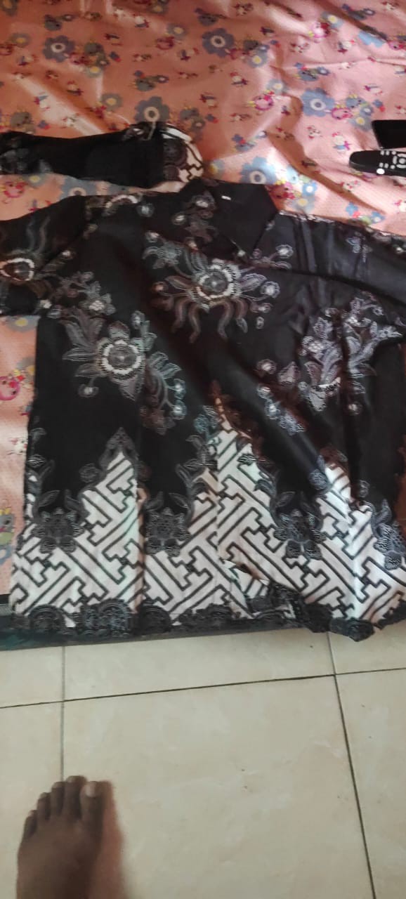 Asifa Batik Hrb026 Kenongo Kemeja Tosca Pendek Pekalongan Padi M L Xl Sogan Tulis Halus Kemeja Batik