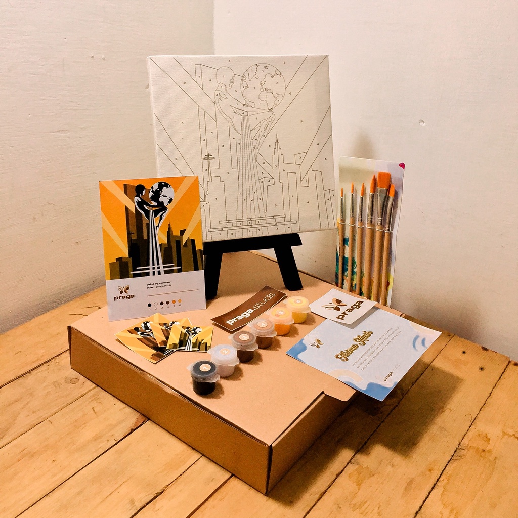 

paint by number - atlas canvas 20x20 cm / painting kit / alat lukis melukis / PRAGA studs