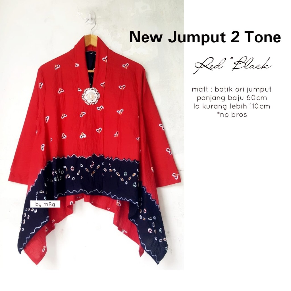 Blus Batik Kartini Jumput 2 Tone
