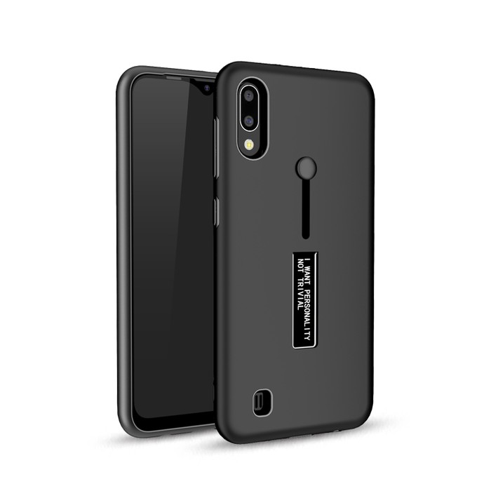 Huawei Y7 Pro 2019 Silicone Ring Stand Luxury Soft Rugged Armor Case