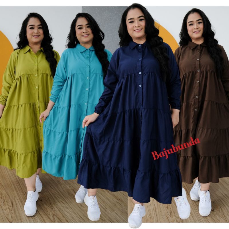 MIDI DRESS BUSUI/KATUN JUMBO Fashion Muslim