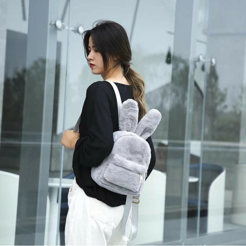 REALPICT Ransel bunny/Ransel Melody bulu bulu tas Gendong anak,remaja korean