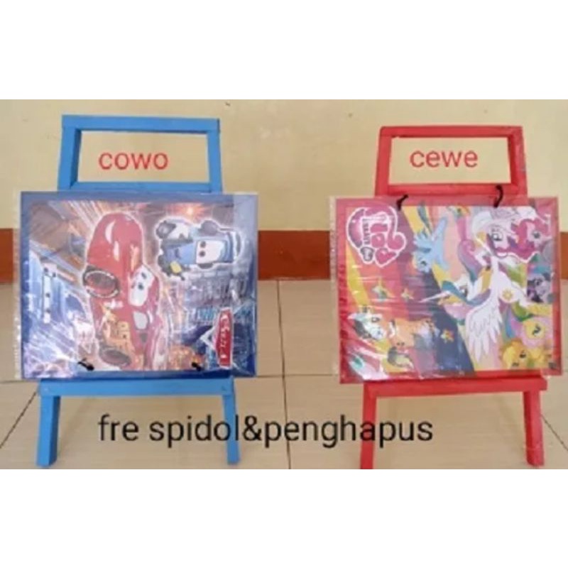 

set belajar anak - papan tulis white board ukuran 30x25 - papan tulis anak - papan tulis karakter