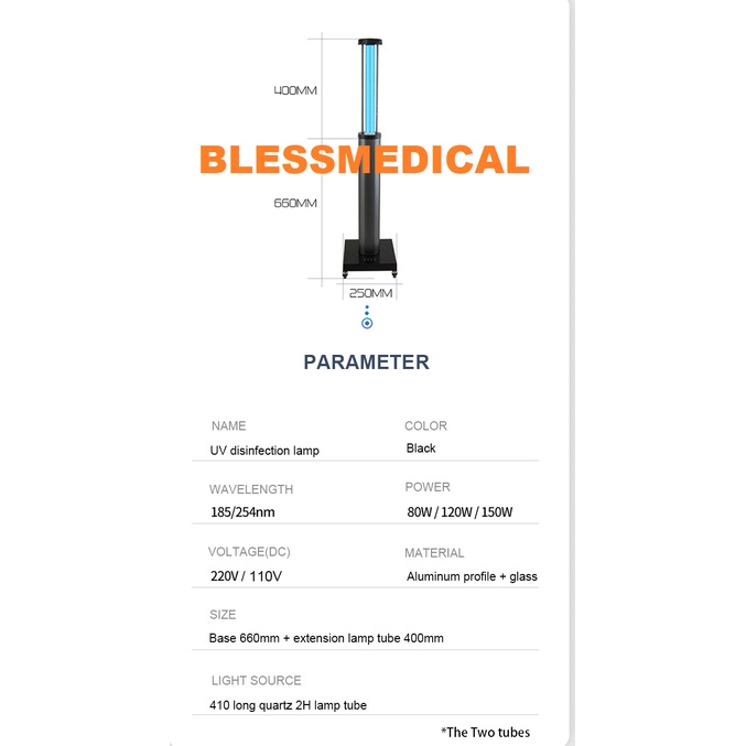 Lampu UV UVC Sterilizer Sterilisasi Ruangan Ozone OEPE 10 Sensor Gerak