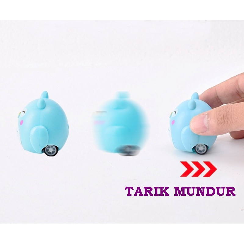 Mainan Anak Mobilan Bentuk Binatang / Mainan Lucu Tarik Mundur (Pull Back) MURAH Mainan Gajah Burung-6