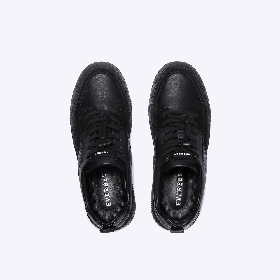 SEPATU SNEAKER EVERBEST PRIA ORIGINAL CASUAL KETS KULIT HITAM EM88