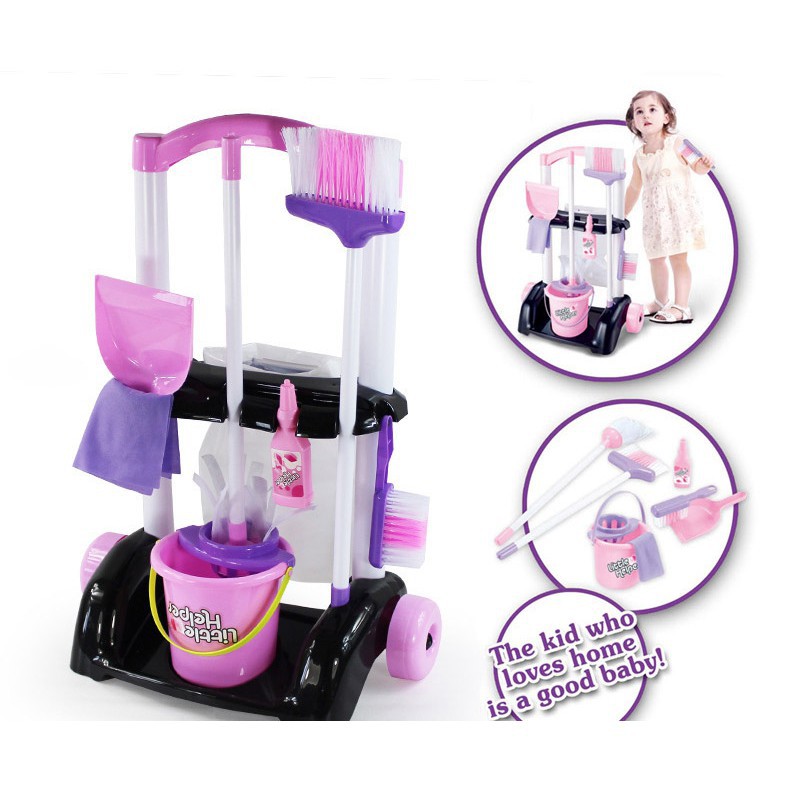 Mainan Vaccum Cleaner trolley vacum cleaning set