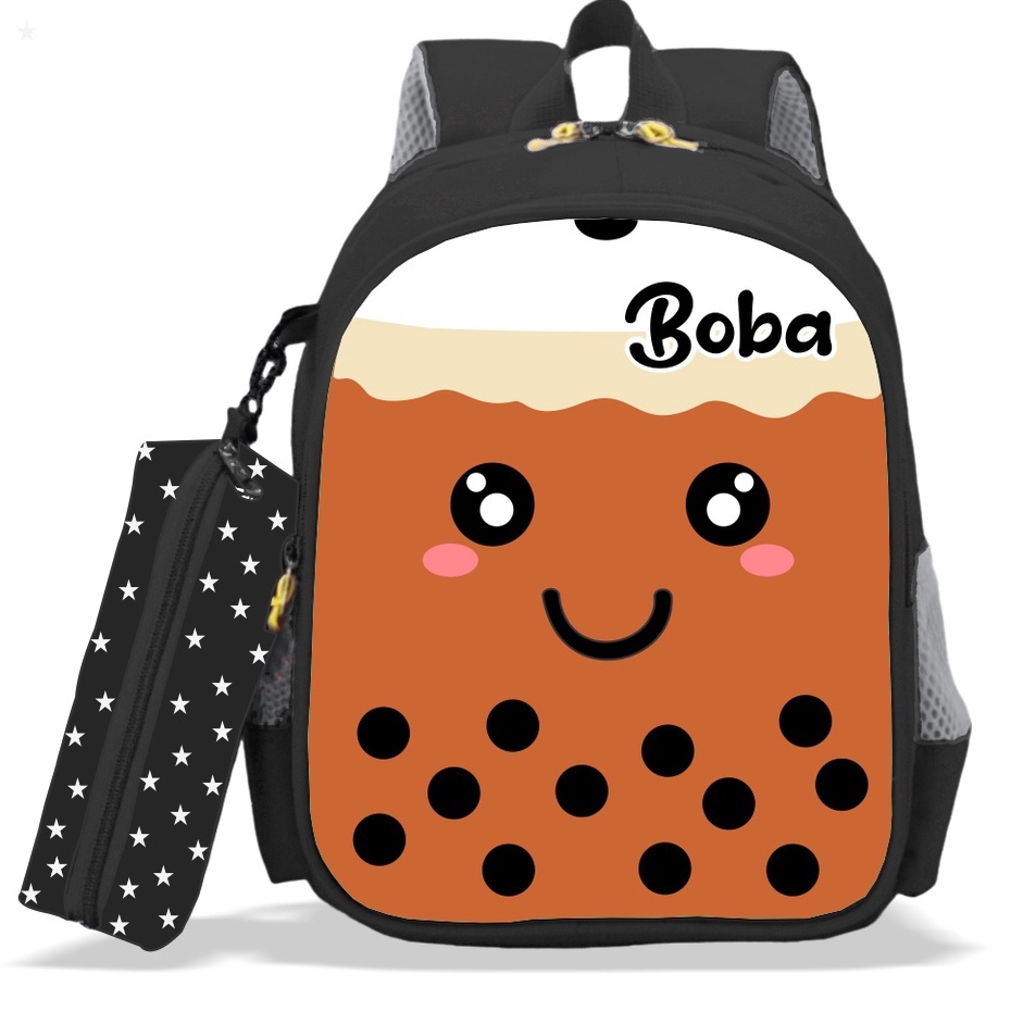 BDKR_TAS - [ BISA BAYAR DITEMPAT [COD] Tas ransel anak karakter BOBA Dompet anak ransel lucu - Tas ransel anak Perempuan sekolah TK SD Terbaru 2022 PREMIUM Tas Ransel Sekolah Anak Karakter BOBA 2in1 Gratis Tempat Pensil Lucu Kekinian Terbaru 2022 Bisa C