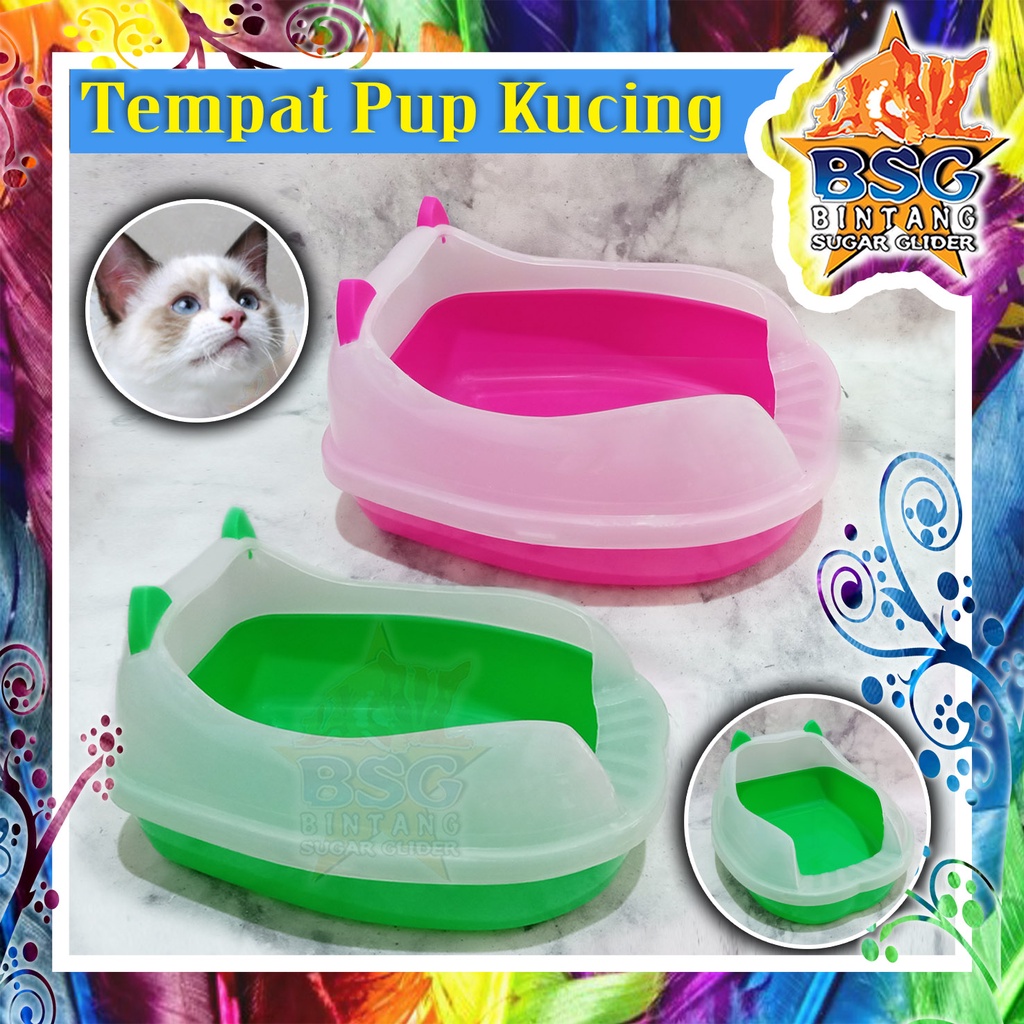 Cat Litter Box Motif - Tempat Pasir Pup Kucing - Bak Pasir