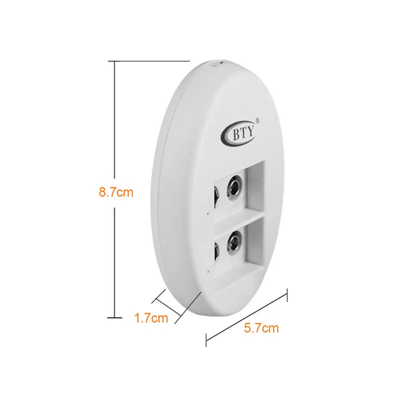 TK Mini Dual Toy Battery Charger for 6F22 9V Lithium Ni-MH Ni-CD Battery USB Plug Portable Charger