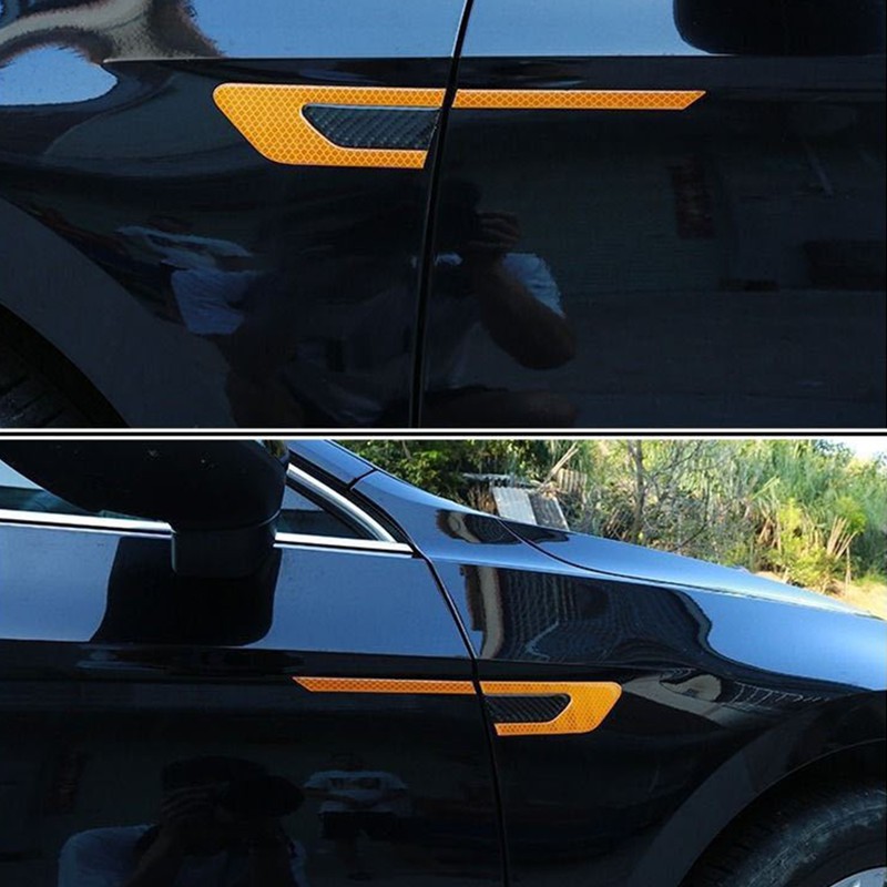 Stiker Reflektif 5D Carbon Fiber untuk Body Mobil Stiker reflektor kaca spion