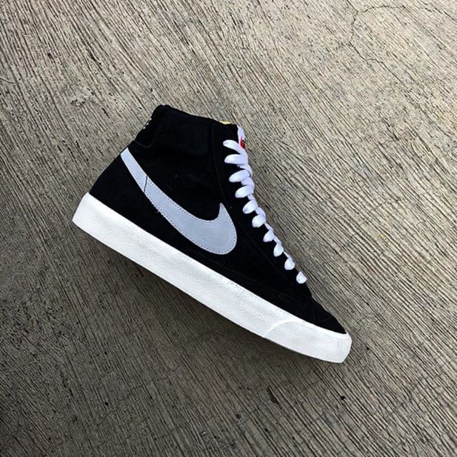 Nike blazer outlet high black suede