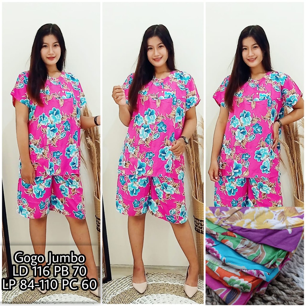 SETELAN ST GOGO JUMBO XXXL DASTER JUMBO BAJU TIDUR VIRAL MOTIF RANDOM HARGA GROSIR SURABAYA