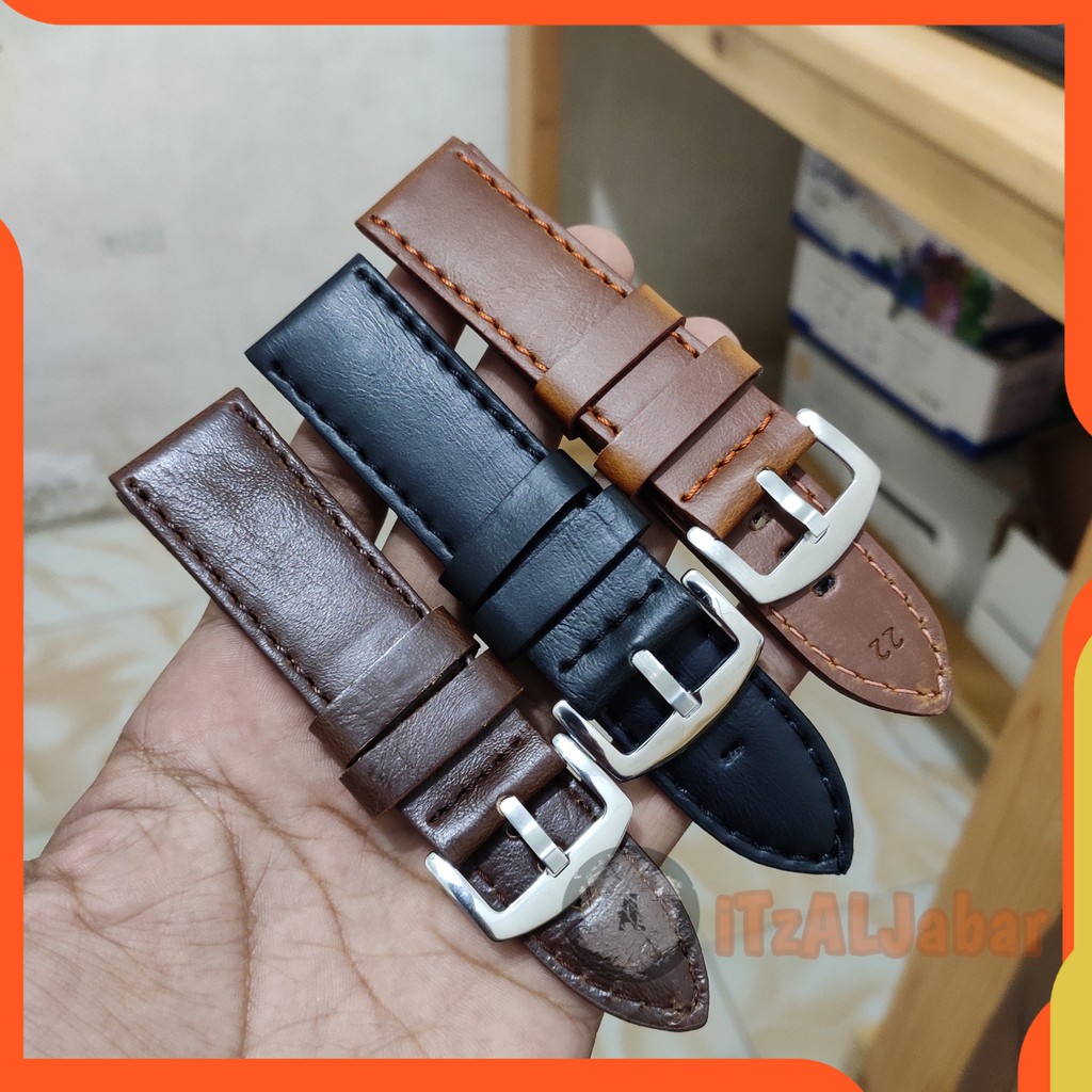 Tali jam tangan Kulit Leather strap Tali jam Kulit 22mm 24mm