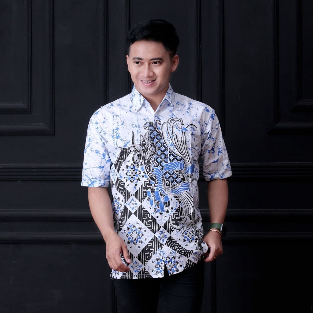 kemeja batik pria lengan pendek