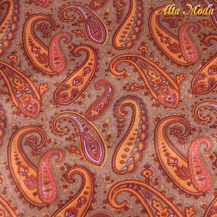 

Alta Moda Katun Voile Voal Orange Motif Retro (1M)