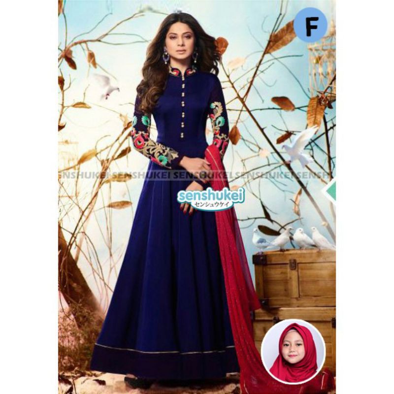 DKPS Baju Gamis+ Hijab Anak Kecil Perempuan Baju Gamis Anak Kecil Perempuan Umur Usia 5 6 7 8 Tahun 